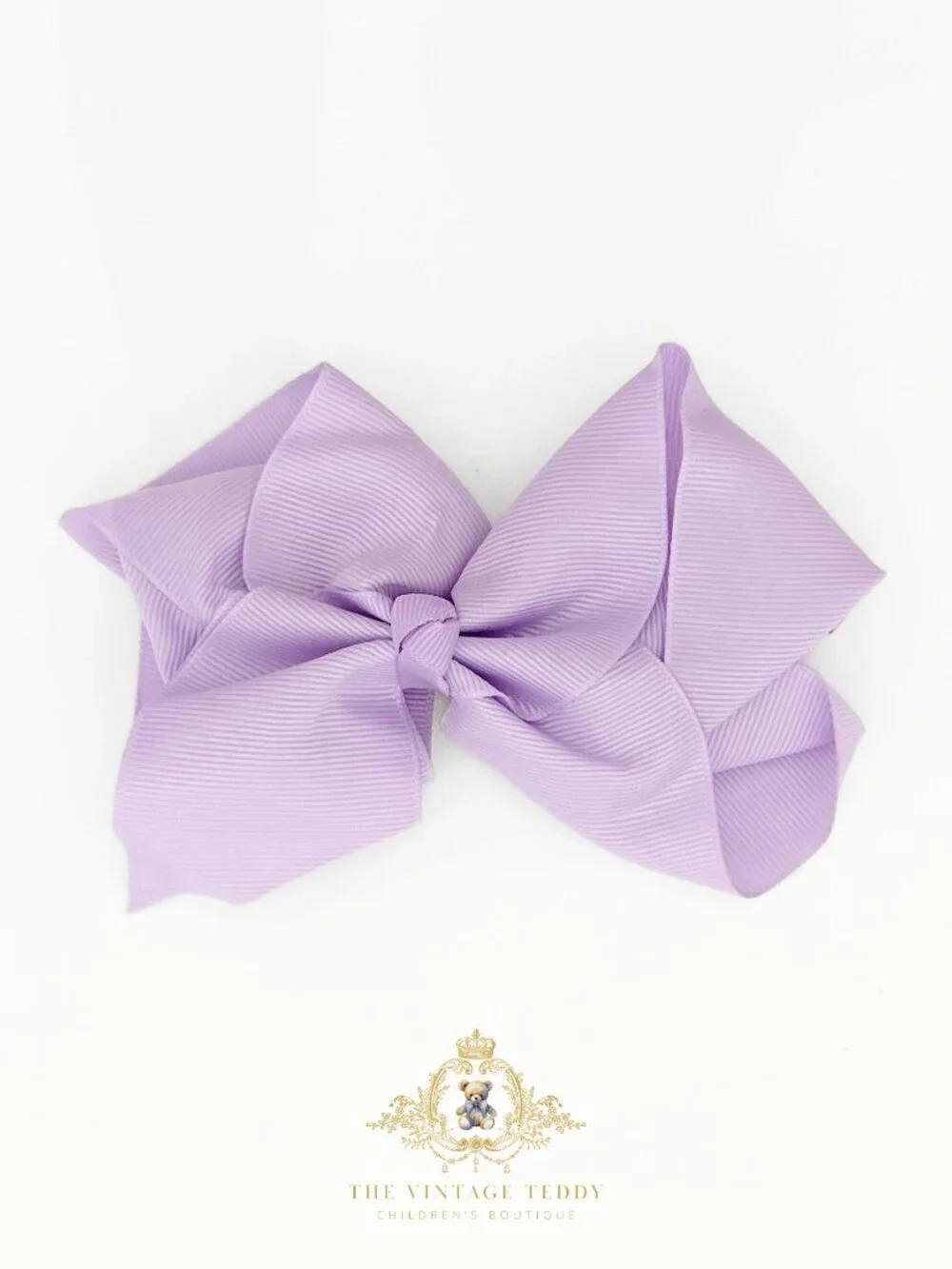 Pretty Girls Hair Bows Grosgrain Ribbon Clips Hair Accessories Lavender 6 Inch